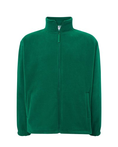 Pile con zip intera e tasche Kelly Green