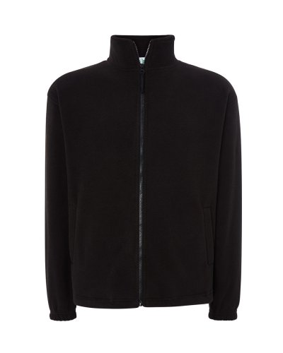 Pile con zip intera e tasche Black