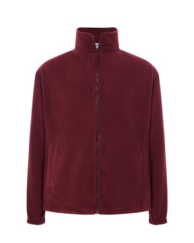 Pile con zip intera e tasche Burgundy