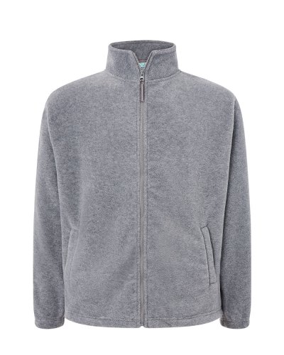 Pile con zip intera e tasche Grey Melange