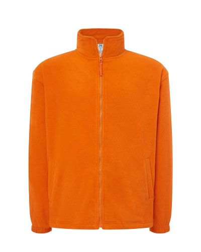 Pile con zip intera e tasche Arancione