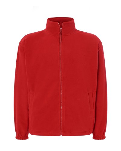 Pile con zip intera e tasche Red