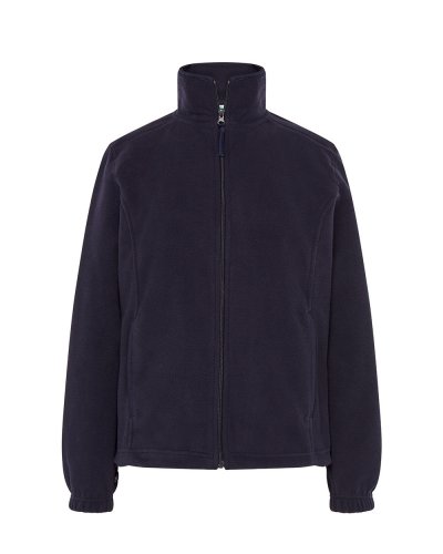 Pile donna con zip intera e tasche Navy