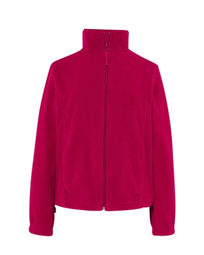Pile donna con zip intera e tasche Raspberry