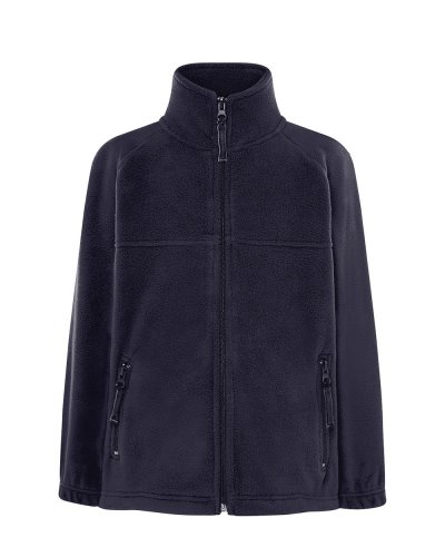 Pile bambino Unisex  con zip e tasche laterali Navy