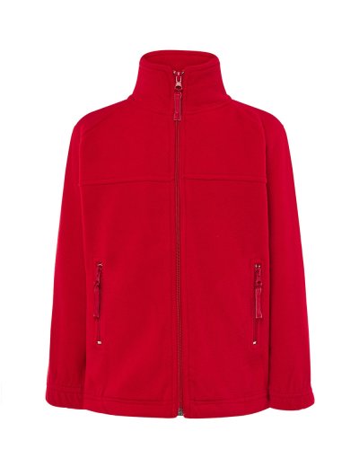 Pile bambino Unisex  con zip e tasche laterali Red