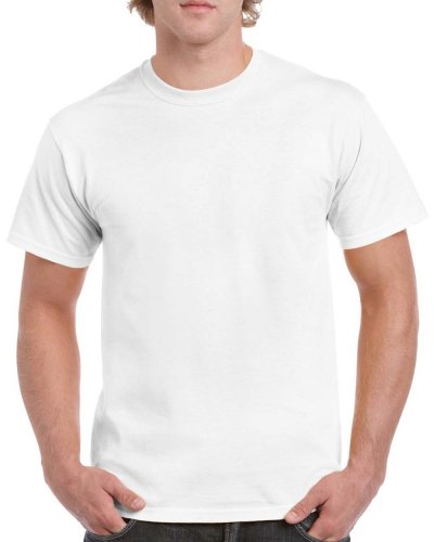 T-shirt Heavy Gildan taglie forti Bianco