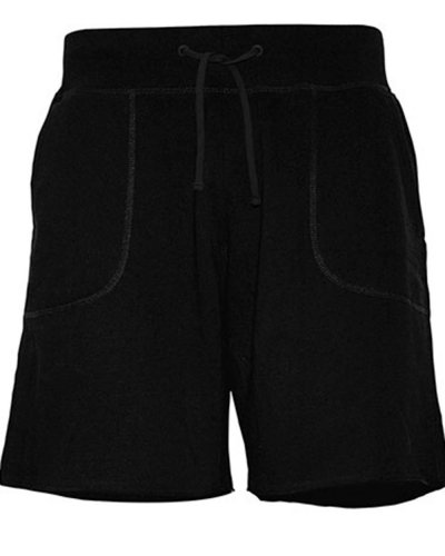 Short felpati con elastico in vita e tasche jhk Black