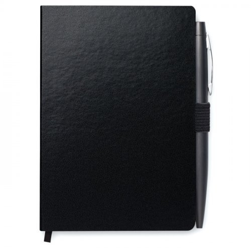 NOTALUX Notebook A6 con penna blu, copertina rigida PU, 144 pagine