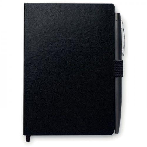 NOTALUX Notebook A6 con penna blu, copertina rigida PU, 144 pagine