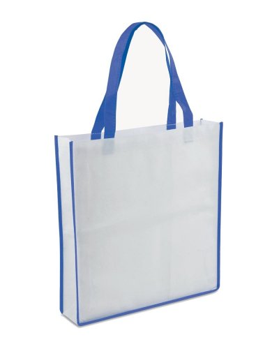 BORSA SHOPPING IN TNT BICOLORE Blu-bianco