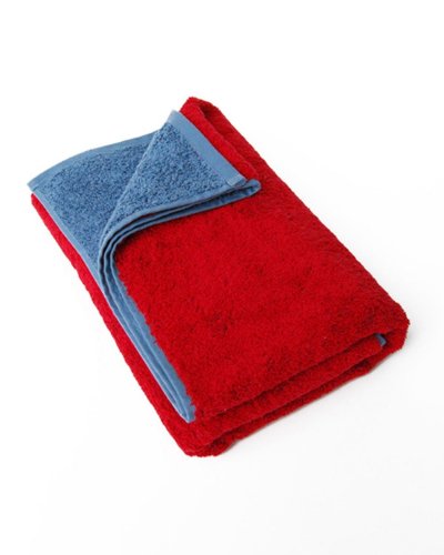 Telo doppio colore 70 x 140 cm Paprika Red/ Blu Capitano