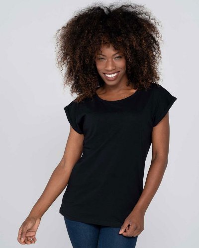 T-shirt leggera maniche con orlo
