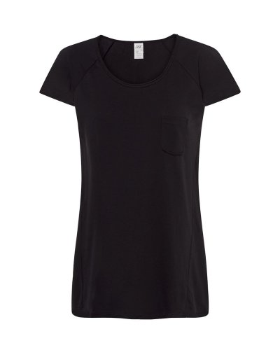 T-shirt leggera con taschino Black