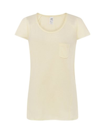 T-shirt leggera con taschino Vanilla pastel