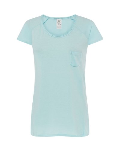 T-shirt leggera con taschino Sky blue pastel