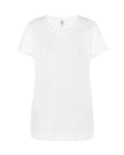 T-shirt donna con taglio vivo sul collo White