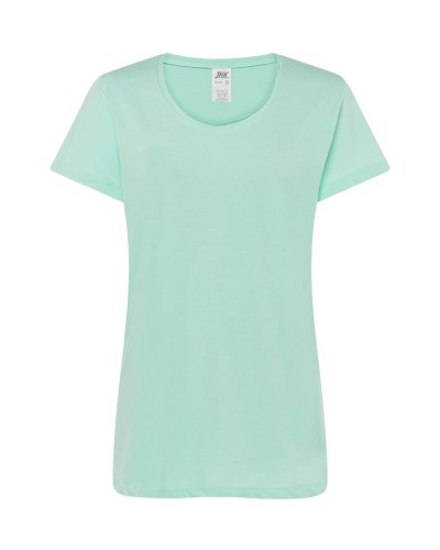 T-shirt donna con taglio vivo sul collo Mint Green