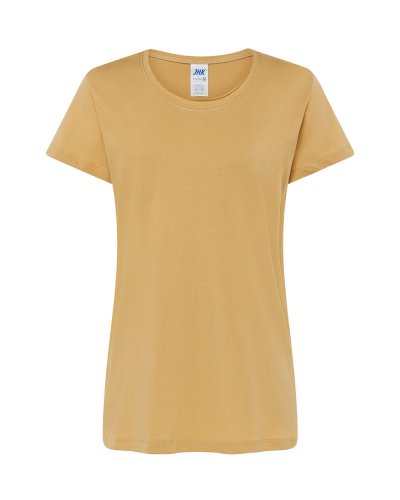 T-shirt donna con taglio vivo sul collo Sand