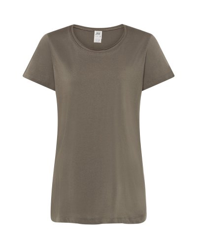 T-shirt donna con taglio vivo sul collo Zinc