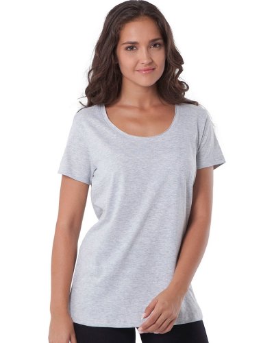 T-shirt donna con taglio vivo sul collo