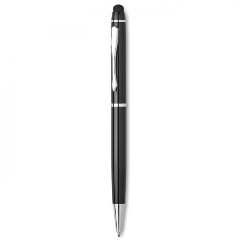 EDUAR Penna a Sfera Twist Alluminio con Touch e Refill Blu