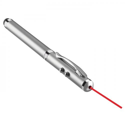 TRIOLUX Puntatore Laser Metallo Rosso e LED Bianco con Scatola