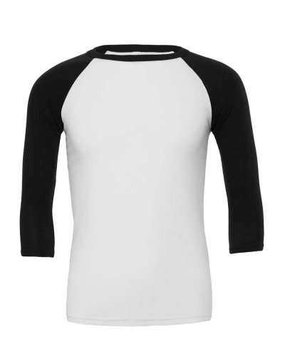 T-shirt unisex maniche 3/4 White/Black