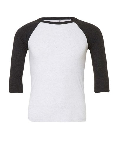T-shirt unisex maniche 3/4 White/Charcoal