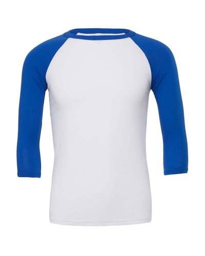 T-shirt unisex maniche 3/4 White/True Royal