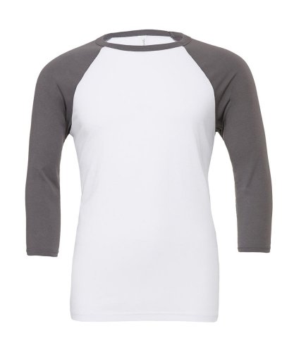 T-shirt unisex maniche 3/4 White/Navy