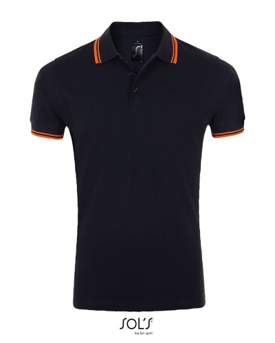 Polo Pasadena men Blu Oltremare / Arancio Fluo