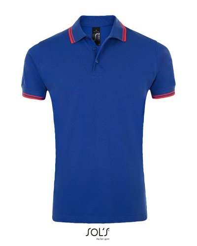 Polo Pasadena men Blu Royal / Corallo Fluo