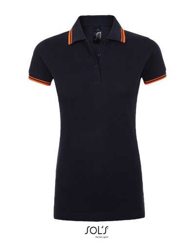 Polo Pasadena women Blu Oltremare / Arancio Fluo