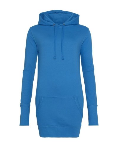 Girlie Longline Hoodie Sapphire Blue