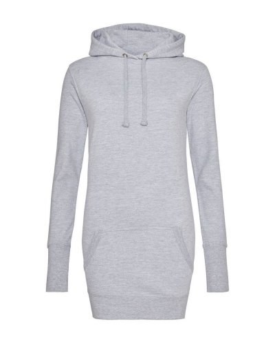 Girlie Longline Hoodie Heather Grey