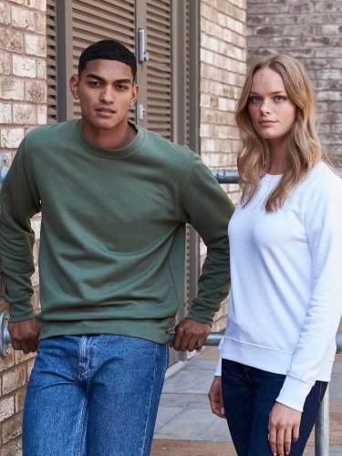 Sudadera unisex con cuello redondo y felpada
