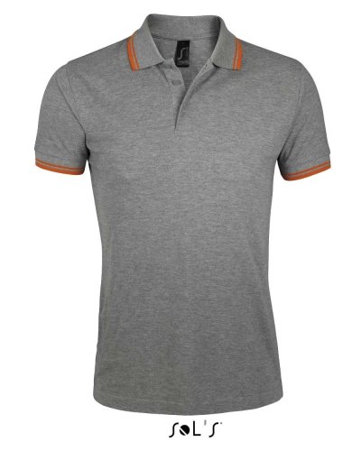 Polo Pasadena men Grigio Medio Melange / Arancio