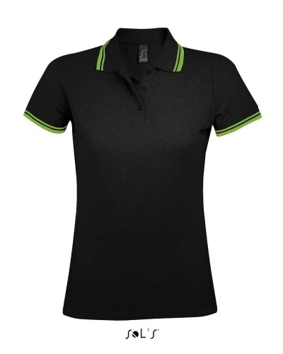 Polo Pasadena women Nero / Verde Lime