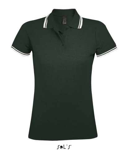 Polo Pasadena women Verde Bosco / Bianco