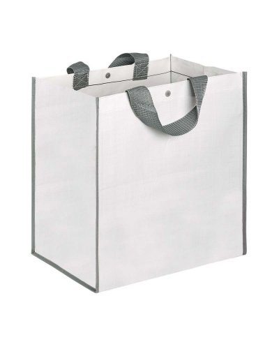 Borsa Shopping con soffietto Polipropilene Ares Bianco