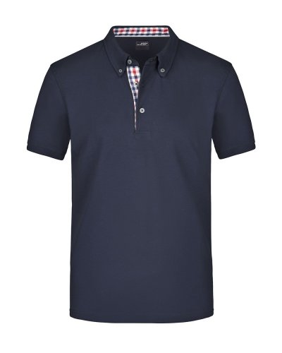 Polo Plain Navy/Red-Navy-White