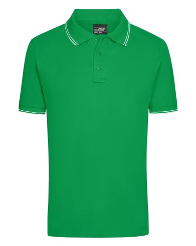 Polo da uomo James & Nicholson Fern Green/White