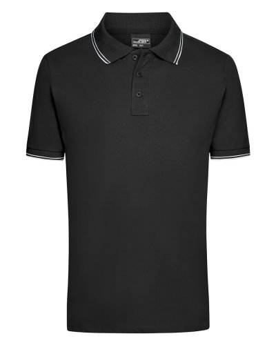 Polo da uomo James & Nicholson Black/White