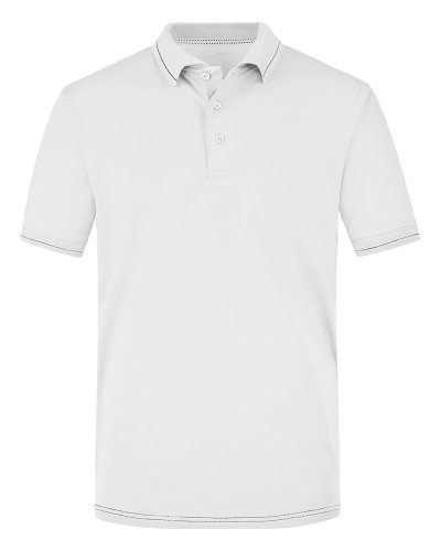 Polo da uomo Elastic White/Black