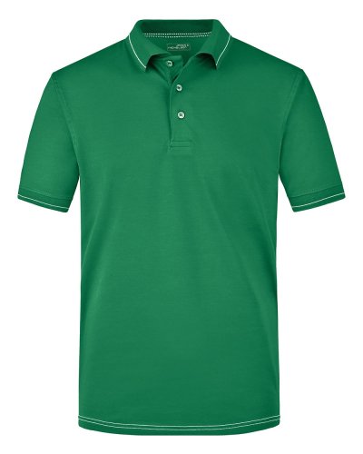 Polo da uomo Elastic Irish Green/White