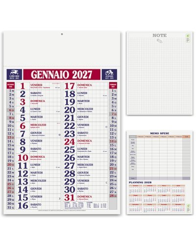 Calendario olandese Quadrettato