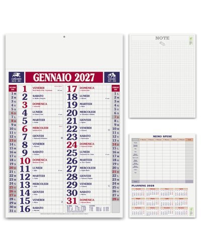 Calendario olandese Quadrettato