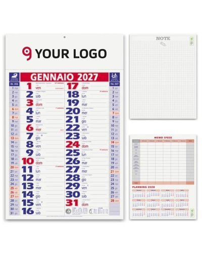 Calendario Olandese Smart 29x47cm, 12 mesi, carta patinata 70gr