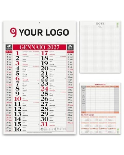 Calendario Olandese Classic 2027 29x47cm carta patinata 12 mesi